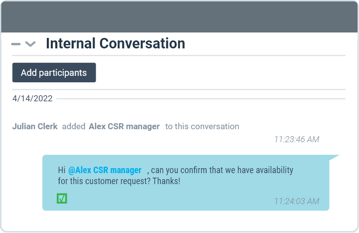 Interner Chat zum Workflow Interner Chat zum Workflow