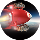 Eine Rakete im All Eine Rakete im All