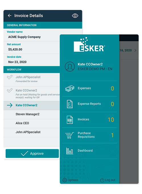 Beispiele der mobilen Esker App