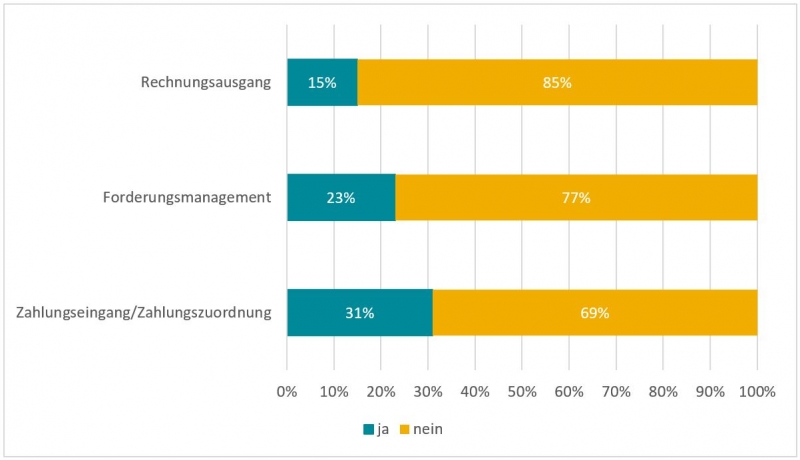 Einsatz von Spezialsoftware bei Debitorenbuchhaltung/Rechnungsausgang (nach Teilbereichen)